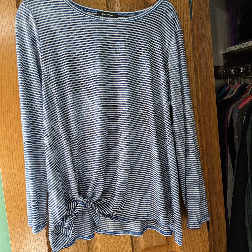 Karen Kane 1x striped top
